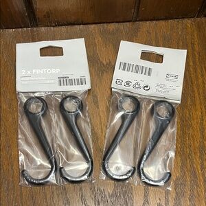 IKEA FINTORP Black Hanging Hooks